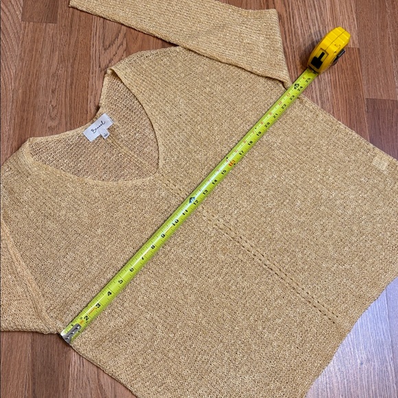 Becaal, elegant buttercup yellow long sleeve crochet cardigan blouse. Size L. - Picture 9 of 17